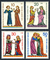 Germany 9NB70-B73, MNH. Michel 354-357. Minnesingers And Their Ladies, 1970. - Unused Stamps