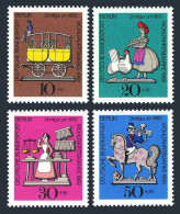 Germany 9NB65-B68, MNH. Mi 348-351. Tin Toys,1969. Coach,Woman Feeding Chickens - Unused Stamps