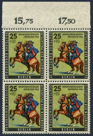 Germany-Berlin 9NB18 Block/4,margin,MNH. Mi 158. Post Rider Of Brandenburg,1956. - Unused Stamps