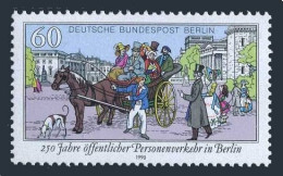 Germany-Berlin 9N585,MNH.Mi 861. Public Transportation,250th Ann.1990. - Unused Stamps