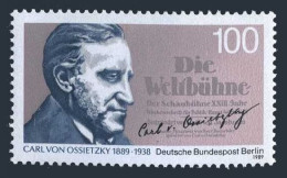 Germany-Berlin 9N580,MNH.Mi 851. Carl Von Ossietzky.Nobel Peace Prize 1935,1989. - Unused Stamps