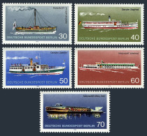 Germany-Berlin 9N354-N358, MNH. Mi 483-487. Ships 1975. S.S Princess Charlotte, - Nuevos