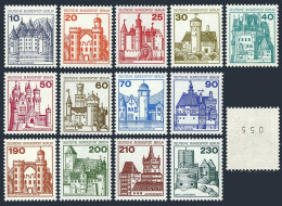 Germany-Berlin 9N391-N403/control Number,MNH.Mi 532-540,587-590. Castles 1977-79 - Unused Stamps