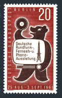 Germany-Berlin 9N195 Block/4,MNH.Michel 217. Radio-Television EXPO-1961.Bear. - Neufs