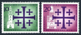 Germany-Berlin 9N193-N194 Blocks/4,MNH.Protestants Meeting,1961.St Mary's Church - Unused Stamps
