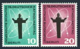 Germany-Berlin 9N162-163,MNH.Michel 179-180.German Catholics Meeting,1958.Christ - Unused Stamps
