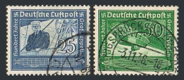 Germany C59-C60, Used. Michel 606-607. Air Post 1938. Count Zeppelin, Gondola. - Posta Aerea & Zeppelin