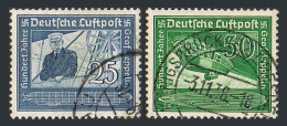 Germany C59-C60, Used. Michel 606-607. Air Post 1938. Count Zeppelin, Gondola. - Correo Aéreo & Zeppelin