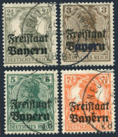 Germany Bavaria 176-179,CTO.Michel 136-139. Germany Overprinted,1919. - Mint