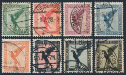 Germany C27-C34,used.Michel 378-284. Air Post 1926-1927.German Eagle. - Luchtpost & Zeppelin