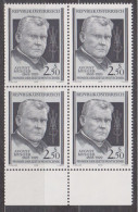 1979 , Mi 1628 ** (4) -  4 Er Block Postfrisch - 50. Todestag Von August Musger - Unused Stamps