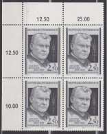 1979 , Mi 1628 ** (3) -  4 Er Block Postfrisch - 50. Todestag Von August Musger - Neufs