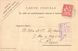 Carte Levant Timbre + Cachet Constantinople 1909 , Librairie Nichan-Babikian - Lettres & Documents