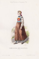 Femme De Aal Dans Hallingdal - Ål Hallingdal / Norway Norge Norwegen / Norwegian Costume Tracht Costumes Trac - Estampes & Gravures