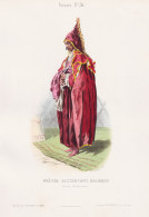 Pretre Desservant, Kalmouk  - Kalmücken Kalmyks Priest Pfarrer Russia Russland Russie / Costume Tracht Costum - Estampas & Grabados