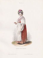 Jeune Fille Russe - Russian Girl Mädchen / Russia Russland Russie / Russian Costume Tracht Costumes Trachten - Estampes & Gravures