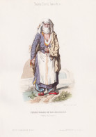 Femme Tatare De Taschbouroun (Bords Du Danube) - Tataren Tatars / Costume Tracht Costumes Trachten - Estampes & Gravures