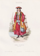 Femme Kalmouke (Bords Du Volga) - Kalmücken Kalmyks Russia Russland Russie / Costume Tracht Costumes Trachten - Estampas & Grabados