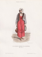 Villageoise Grecque De La Roumelie (Mer Noire) - Greek Woman / Rumelihisari Istanbul Turkey Türkei Ottoman Em - Stiche & Gravuren