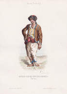 Batelier Grec Des Cotes De La Roumelie (Mer Noire) - Greek Soldier Soldat / Rumelihisari Istanbul Turkey Türk - Estampes & Gravures