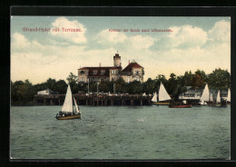 AK Steinhude, Strand-Hotel Mit Terrasse, Abfahrt Der Boote Nach Wilhelmstein  - Steinhude