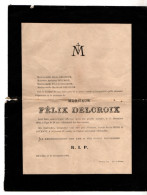 Ellezelles 1893 , Félix Delcroix , Voir état - Obituary Notices