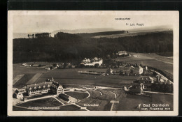 AK Bad Dürrheim, Totalansicht Mit Eisenbahner-Erholungsheim U. Kindersolbad Vom Flugzeug Aus  - Bad Dürrheim