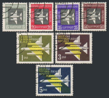 Germany-GDR C1-C7,CTO.Michel 609-615. Air Post 1957.Stylized Plane. - Correo Aéreo