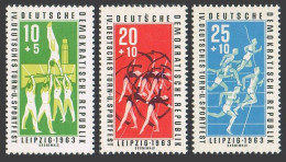 Germany-GDR B103-B105 Blocks/4,MNH. Mi 963-965. Gymnastic & Sport Festival,1963. - Unused Stamps