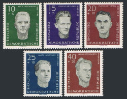 Germany-GDR B60-B64, MNH.M Ichel 755-756,765-767. Portraits 1960. Max Lademann, - Neufs