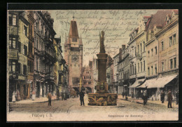 AK Freiburg I. B., Kaiserstrasse Mit Martinsthor  - Freiburg I. Br.