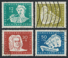 Germany-GDR B17-B20, Used. Mi 256-259. Bach Year 1950. Musicians, Johann S.Bach. - Neufs