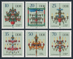 Germany-GDR 2786a-2786f,MNH.Mi 3289-3294. Chandeliers From Erzzgebirge,1989. - Ungebraucht