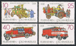 Germany-GDR 2613-2616,MNH.Michel 3101-3104. Fire Engines,1987. - Unused Stamps