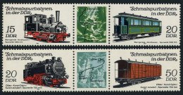 Germany-GDR 2341-2342 Ab Pairs,MNH.Michel 2792-2795. Narrow-Gauge Railroads,1983 - Unused Stamps