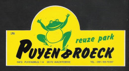 STICKER PUYENBROECK - WACHTEBEKE - REUZE PARK  (S 443) - Aufkleber