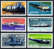 Germany-GDR 2221-2226,MNH. Mi 2651-2656. River Boats,1981.Tugboats,Diesel Paddle - Ungebraucht