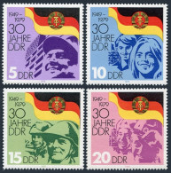 Germany-GDR 2044-2047, MNH. Michel 2458-2461. GDR, 30th Ann. 1979. - Unused Stamps