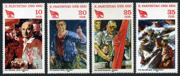 Germany-GDR 2172-2175,2176,MNH. Communist Party Congress,1981.Paintings. - Unused Stamps