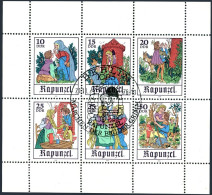 Germany-GDR 1970-1975a Sheet, CTO. Mi 2382-2387 Klb. Fairy Tail Rapunzel. 1978. - Unused Stamps