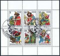 Germany-GDR 1786-1791a Sheet, CTO. Michel 2187-2192. Rumpel-stiltskin, 1976. - Neufs