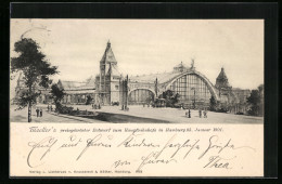 AK Hamburg-St.Georg, Moeller`s Preisgekrönter Entwurf Zum Hauptbahnhof Am 25. Januar 1901  - Mitte