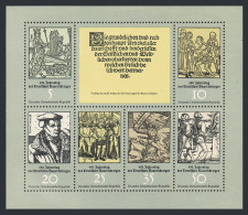 Germany-GDR 1619 Af Sheet, MNH. Mi 2013-2018 Klb. Peasants' War, 1975. Woodcuts. - Ungebraucht