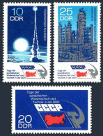 Germany-GDR 1494-1496, MNH. Mi 1886-1888. Soviet Science & Technology Days, 1973 - Unused Stamps