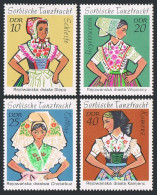 Germany-GDR 1294-1297, MNH. Mi 1668-1671. Dance Costumes, 1971. Schleife,Cottbus - Unused Stamps