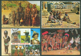 Lot 4x South Africa Namibia Tribal Life Customs - Afrique Du Sud