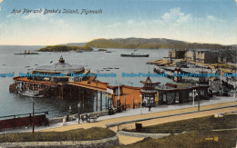 R144984 Hoe Pier And Drakes Island. Plymouth. Valentine - World