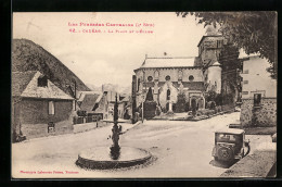 CPA Cadéac, La Place Et L`Église  - Sonstige & Ohne Zuordnung