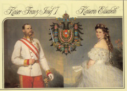 CARTOLINA  C18 HAISER FRANZ JOSEF I 1830-1916-KAISERIN ELISABETH 1837-1898-NON VIAGGIATA - Personajes Históricos