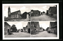 AK Ringsheim, Kirche Und Kriegerdenkmal, Herrenstrasse Und Hauptstrasse  - Andere & Zonder Classificatie